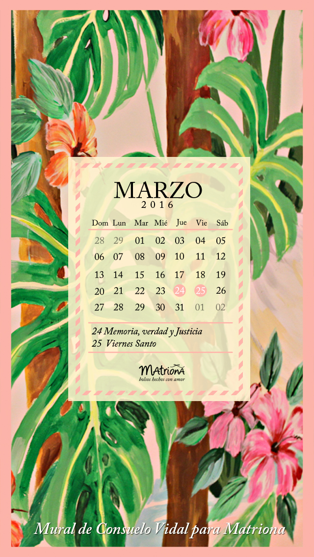 Calendario Marzo 2016 - Celu